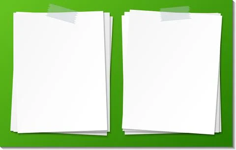 Set of empty sticky note paper template Stock Illustration