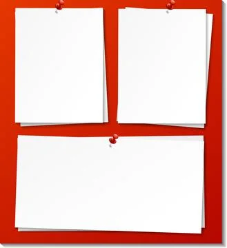 Set of empty sticky note paper template Stock Illustration