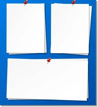 Set of empty sticky note paper template Stock Illustration