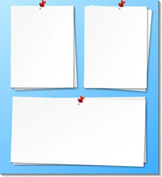 Set of empty sticky note paper template Stock Illustration