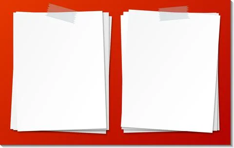 Set of empty sticky note paper template Stock Illustration