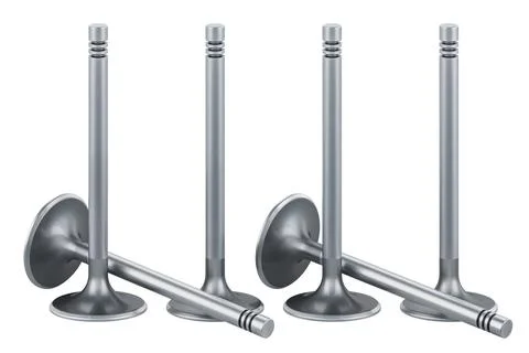 Set of engine intake valves, 3D rendering Stock Illustration