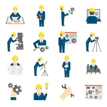 Set of Engineer Icons Illustrazione stock