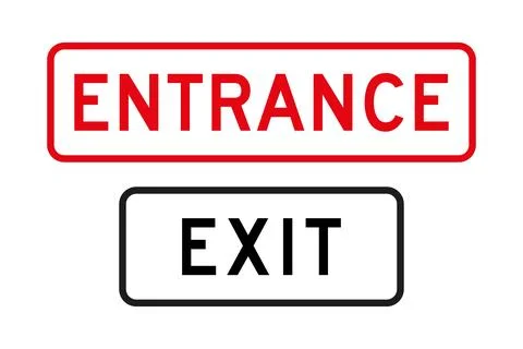 Set  of entrance and exit Stock Illustration