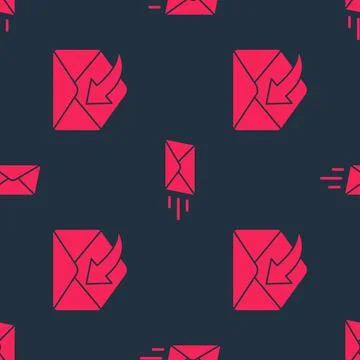 Set Envelope and Express envelope on seamless pattern. Vector イラスト素材