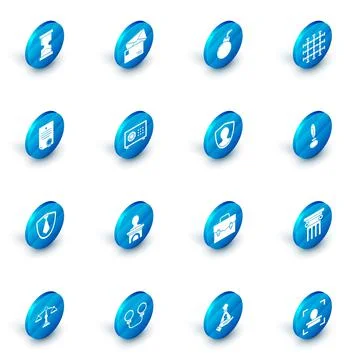 Set Envelope, Bomb ready to explode, Prison window, Certificate template, Tie Illustrazione stock