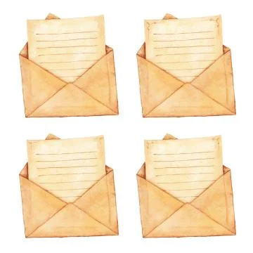 Set envelope with a letter Stock Illustration