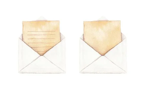 Set envelope with a letter Stock Illustration