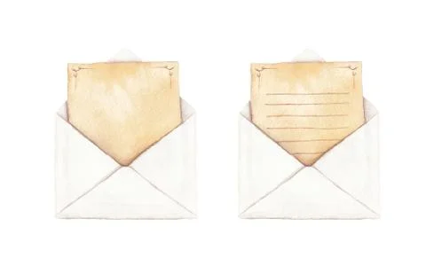 Set envelope with a letter Stock Illustration