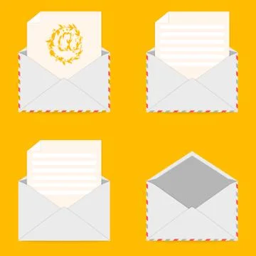 Set of envelopes Stock Illustration