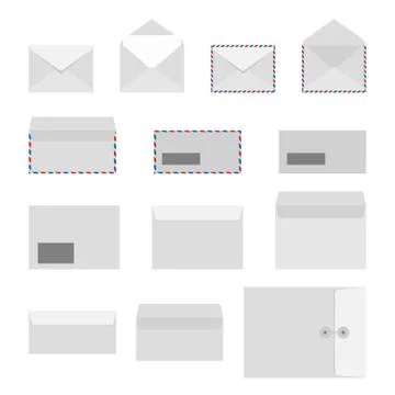 Set of envelopes Stock Illustration