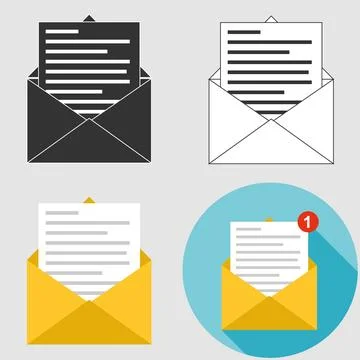 Set of envelopes Stock Illustration