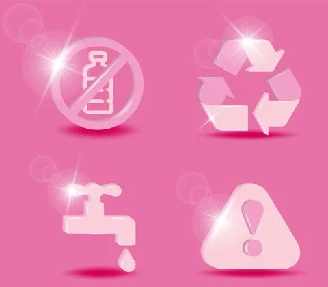 Set of environmental icons Stock Illustration