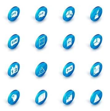Set Equation solution, Graph, schedule, chart, diagram, Feather and inkwell Stock Illustration