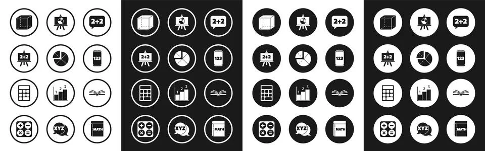 Set Equation solution, Graph, schedule, chart, diagram, Chalkboard, Geometric Stock Illustration