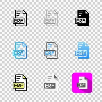 Set erf Collection of document icons for office and educational applications Stock Illustration