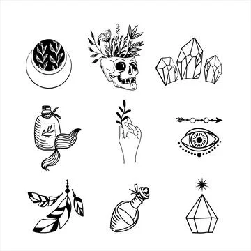A set esoteric symbols Stock Illustration