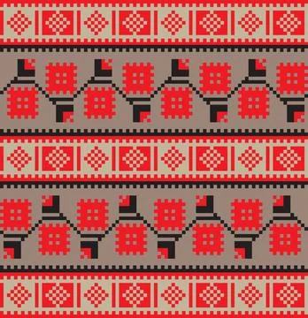 Set of Ethnic floral geometric pattern ornament in different Illustrazione stock