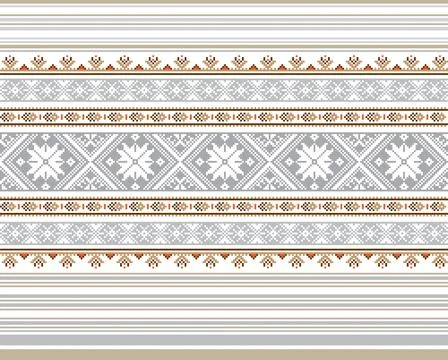 Set of Ethnic ornament pattern in different colors. Vector Stock Illustration