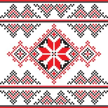 Set of Ethnic ornament pattern in different colors. Vector Stock-Illustration