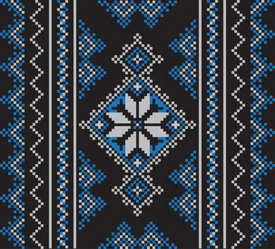 Set of Ethnic ornament pattern in different colors. Vector Stock Illustration