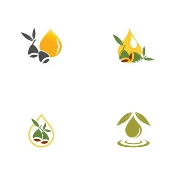 Set Eucalyptus leaves logo vector Stock Illustration