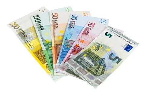 Set of euro banknotes Foto stock