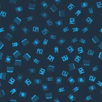 Set Exam sheet with A plus grade, Foreign language online study, Suitcase a.. Stock Illustration