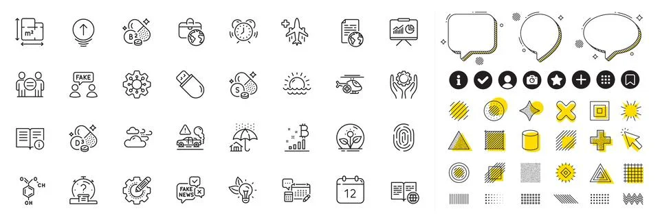 Set of Execute, Floor plan and Annual calendar line icons for web app. Pictogram Stock Illustration
