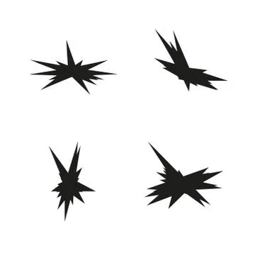 Set of explosion icons on white background. Vector illustration Stock Illustration