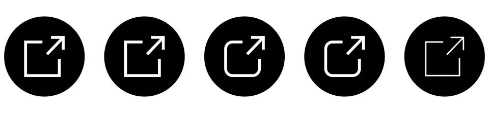 Set of external link icons Stock Illustration