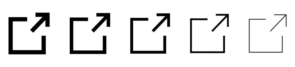 Set of external link icons Stock Illustration