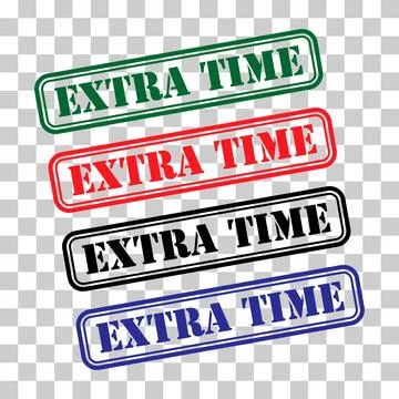 Set of Extra time stamp symbol, label sticker sign button, text banner vector イラスト素材