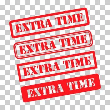 Set of Extra time stamp symbol, label sticker sign button, text banner vector 스톡 일러스트