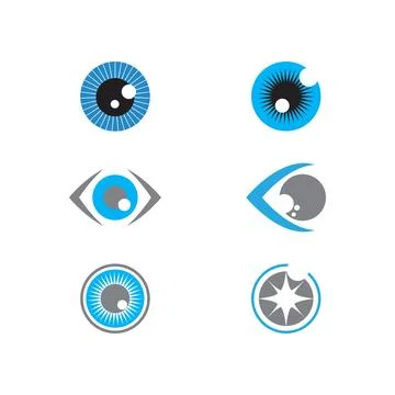 Set Eye Care vector logo Stock Illustration