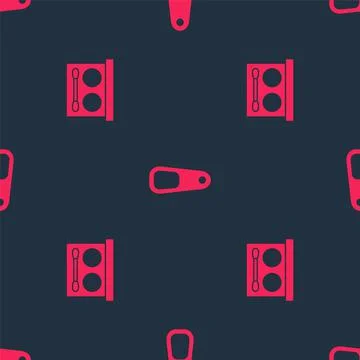 Set Eye shadow palette and Pumice for feet on seamless pattern. Vector Stock Illustration