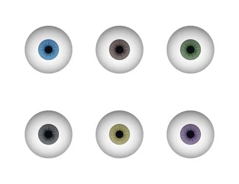 A set of eyeballs. Human eye. Stock Illustration