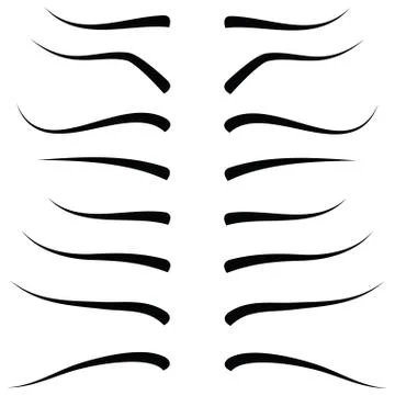 Set of eyebrow collection. Stock Illustration
