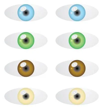 Set of eyes Stock Illustration
