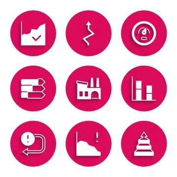 Set Factory, Financial growth decrease, Pyramid chart infographics, Graph, chart Stock Illustration