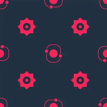 Set Falling star and Solar system on seamless pattern. Vector 스톡 일러스트