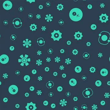 Set Falling star, Venus symbol, Sun and Solar system on seamless pattern. Vector 스톡 일러스트