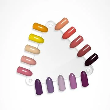 Set of false nails for manicure. Tips. Stock Illustration