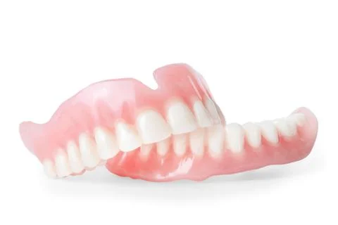 Set of false teeth isolated Stock-Fotos