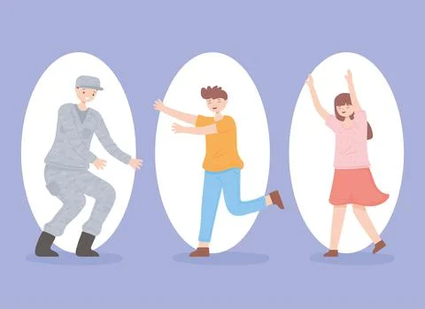 Set of family Stock Illustration