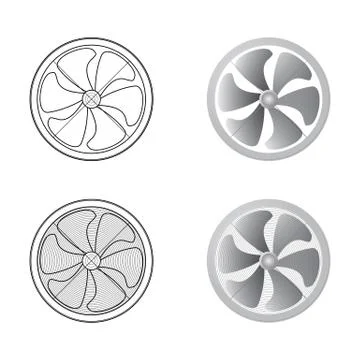 Set of fans. Stock Illustration