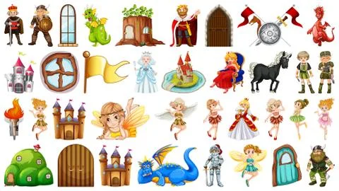 Set of fantasy objects イラスト素材