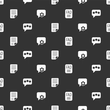 Set FAQ information, Speech bubble chat, File document and Telephone 24 hours Stock Illustration