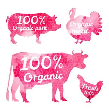 Set of farm animals Stock Illustration