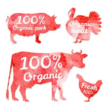 Set of farm animals Stock Illustration